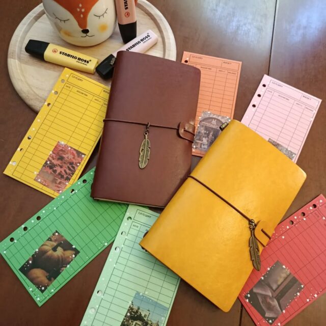 Da domani potrete trovare questi "piccoli viaggiatori" alla libreria Cercalibro di Modena: due ricambi decorati da CK ciascuno ( uno a righe e l'altro in carta Kraft ), tasche e taschine trasparenti con Planner stickers CK.
15 euro cad.

#travelersnotebook #cailleankrea #plannerstickers #vintagetypo